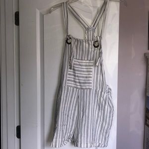 Striped Overalls